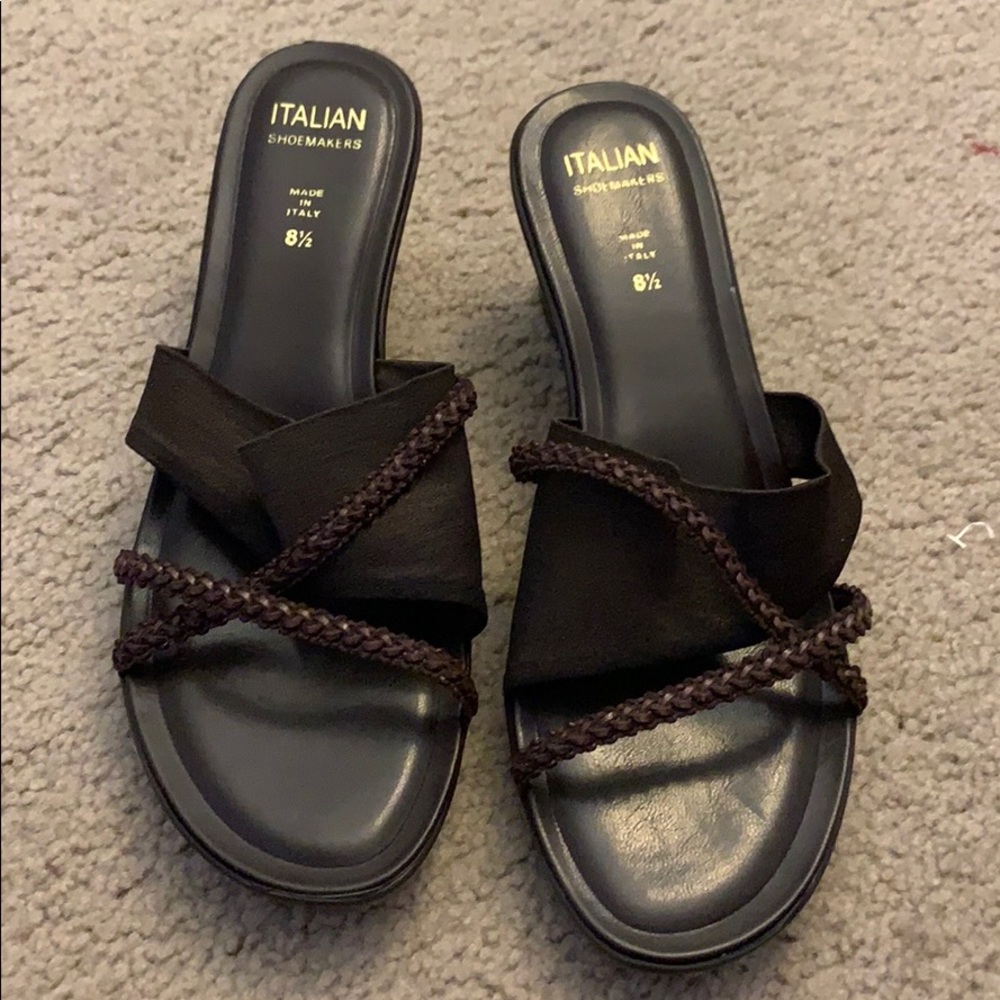 Italian Shoemakers Wedge Sandals- Never Worn